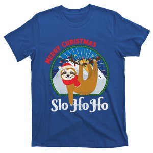 Slo Ho Ho Merry Christmas Sloth Christmas Team Gift T-Shirt