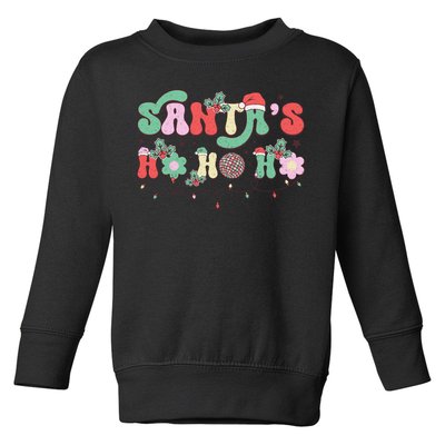 SantaS Ho Ho Ho Festive Holiday Graphic Toddler Sweatshirt