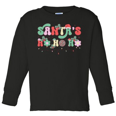 SantaS Ho Ho Ho Festive Holiday Graphic Toddler Long Sleeve Shirt