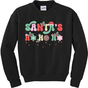 SantaS Ho Ho Ho Festive Holiday Graphic Kids Sweatshirt