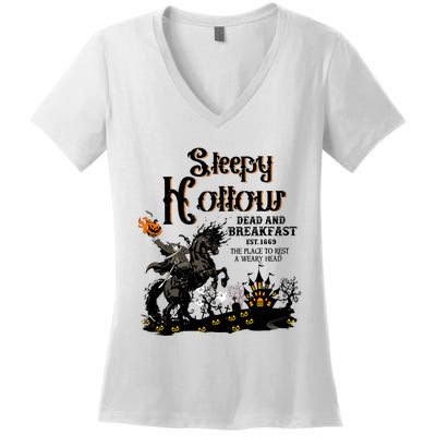 Sleepy Hollow Halloween Women's V-Neck T-Shirt