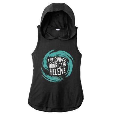 Survived Hurricane Helene Ladies PosiCharge Tri-Blend Wicking Draft Hoodie Tank