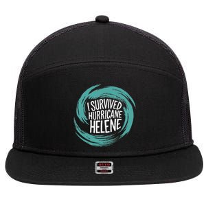 Survived Hurricane Helene 7 Panel Mesh Trucker Snapback Hat