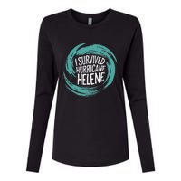 Survived Hurricane Helene Womens Cotton Relaxed Long Sleeve T-Shirt