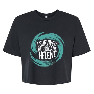 Survived Hurricane Helene Bella+Canvas Jersey Crop Tee