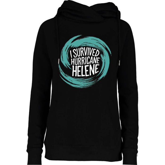 Survived Hurricane Helene Womens Funnel Neck Pullover Hood