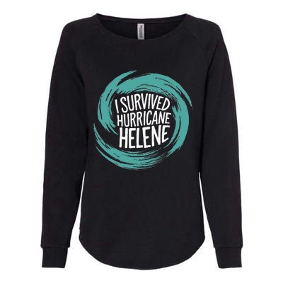 Survived Hurricane Helene Womens California Wash Sweatshirt