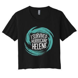 Survived Hurricane Helene Women's Crop Top Tee