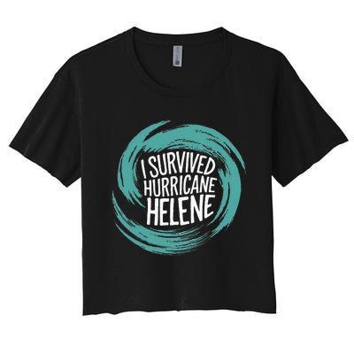 Survived Hurricane Helene Women's Crop Top Tee