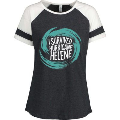 Survived Hurricane Helene Enza Ladies Jersey Colorblock Tee