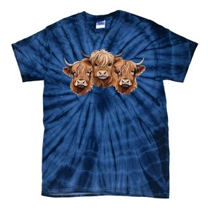 Scottish Hairy Highland Cows Apparel Coos Family Fun Tie-Dye T-Shirt