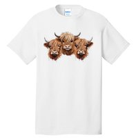 Scottish Hairy Highland Cows Apparel Coos Family Fun Tall T-Shirt