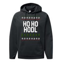 Santa Ho Ho Hodl Funny Crypto Ugly Christmas Performance Fleece Hoodie