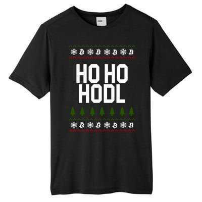 Santa Ho Ho Hodl Funny Crypto Ugly Christmas Tall Fusion ChromaSoft Performance T-Shirt