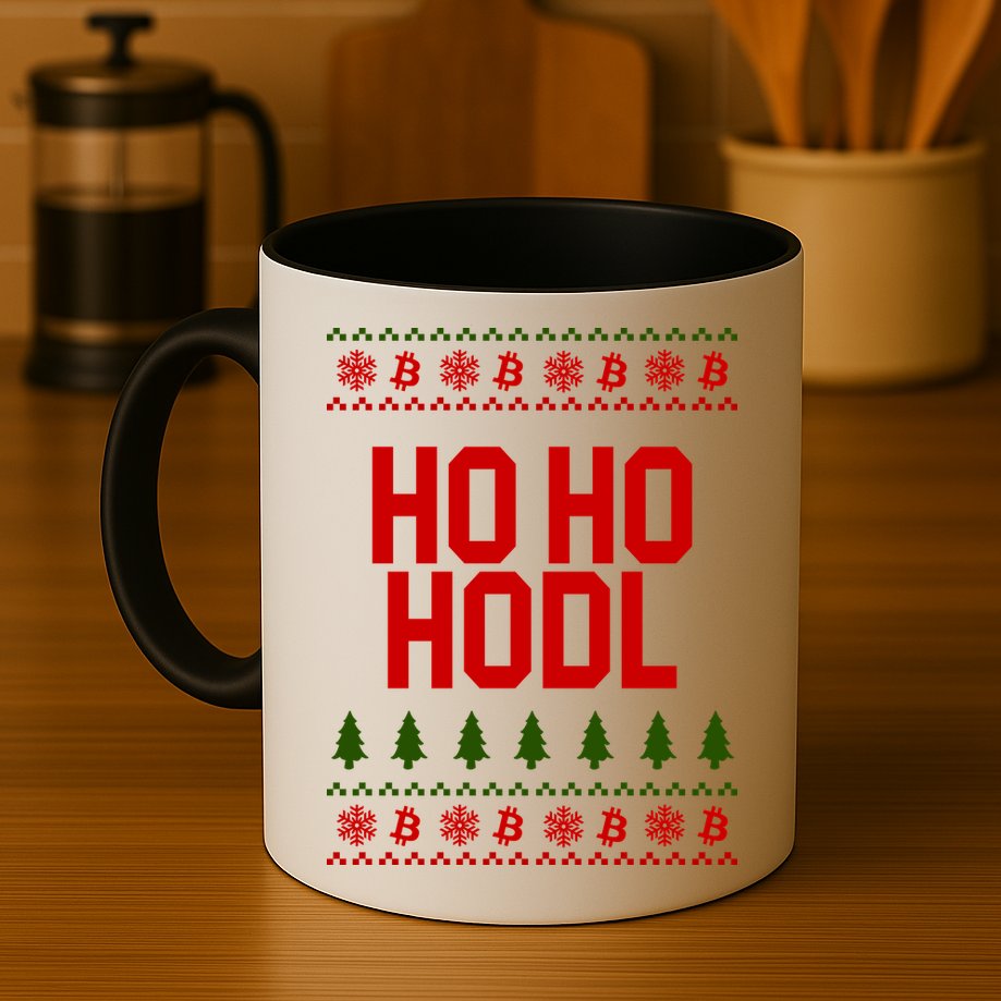 Santa Ho Ho Hodl Funny Crypto Ugly Christmas Mug