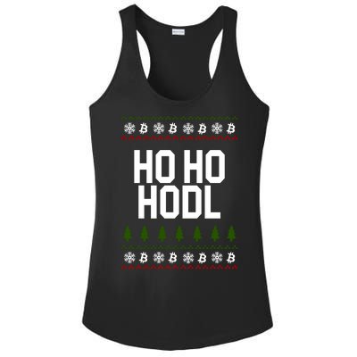 Santa Ho Ho Hodl Funny Crypto Ugly Christmas Ladies PosiCharge Competitor Racerback Tank