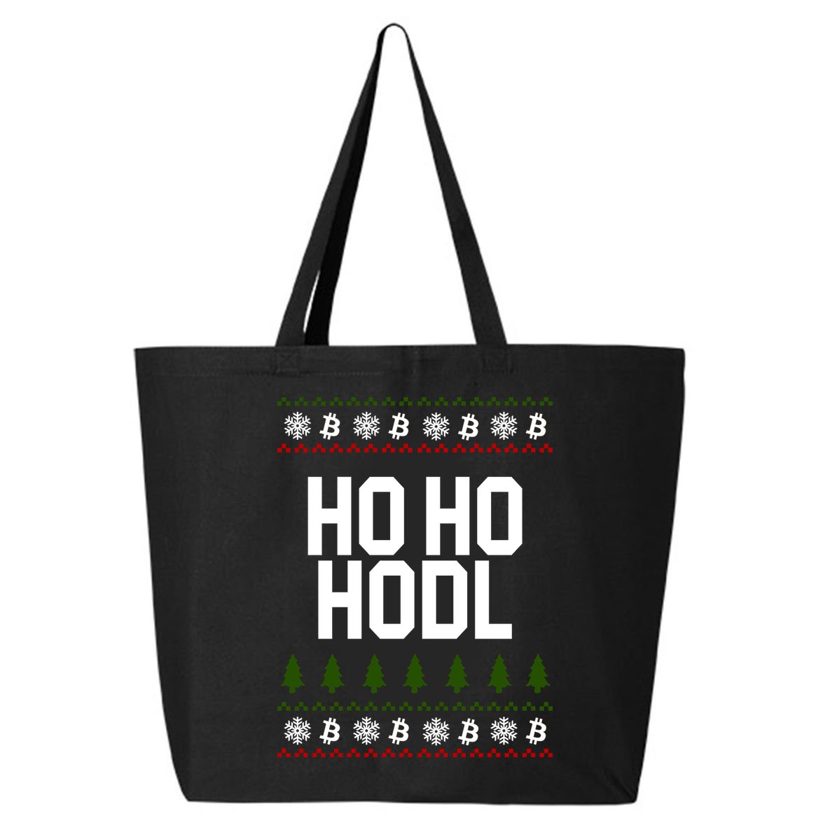 Santa Ho Ho Hodl Funny Crypto Ugly Christmas 25L Jumbo Tote