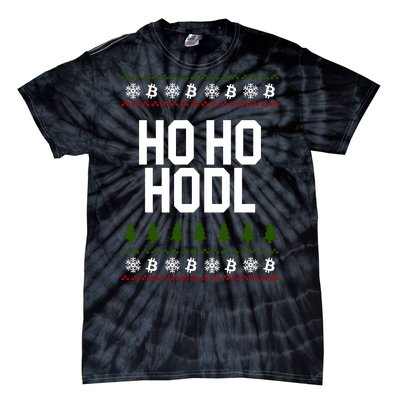 Santa Ho Ho Hodl Funny Crypto Ugly Christmas Tie-Dye T-Shirt