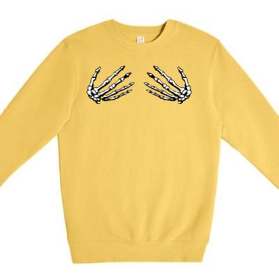 Skeleton Hands Holding Boobs Premium Crewneck Sweatshirt