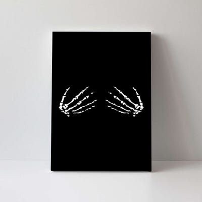 Skeleton Hands Holding Boobs Canvas