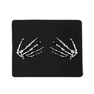 Skeleton Hands Holding Boobs Mousepad