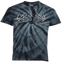 Skeleton Hands Holding Boobs Kids Tie-Dye T-Shirt