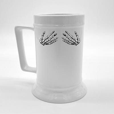 Skeleton Hands Holding Boobs Beer Stein