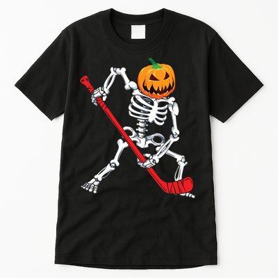 Skeleton Hockey Halloween Pumpkin Tall T-Shirt