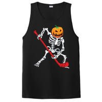 Skeleton Hockey Halloween Pumpkin PosiCharge Competitor Tank