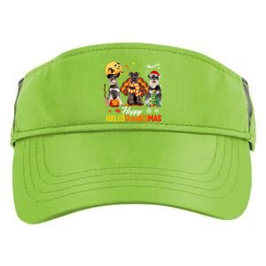 Schnauzer Happy Hallothanksmas Halloween Thanksgiving Xmas Cool Gift Adult Drive Performance Visor