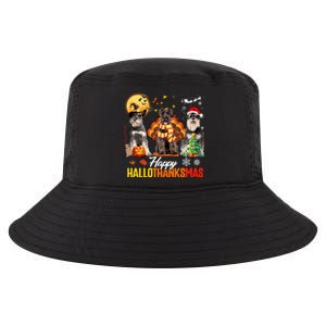 Schnauzer Happy Hallothanksmas Halloween Thanksgiving Xmas Cool Gift Cool Comfort Performance Bucket Hat