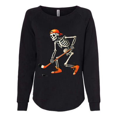 Skeleton Hockey Halloween Costume Sport Womens California Wash Sweatshirt