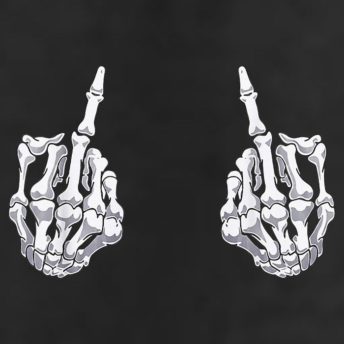 Skeleton Hand Halloween Bones Middle Finger Skull 11oz C Handle Ceramic Mug