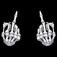 Skeleton Hand Halloween Bones Middle Finger Skull Bag