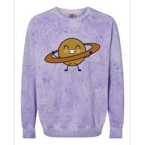 Saturn Hula Hoop Space Cute Colorblast Crewneck Sweatshirt