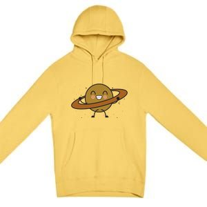 Saturn Hula Hoop Space Cute Premium Pullover Hoodie