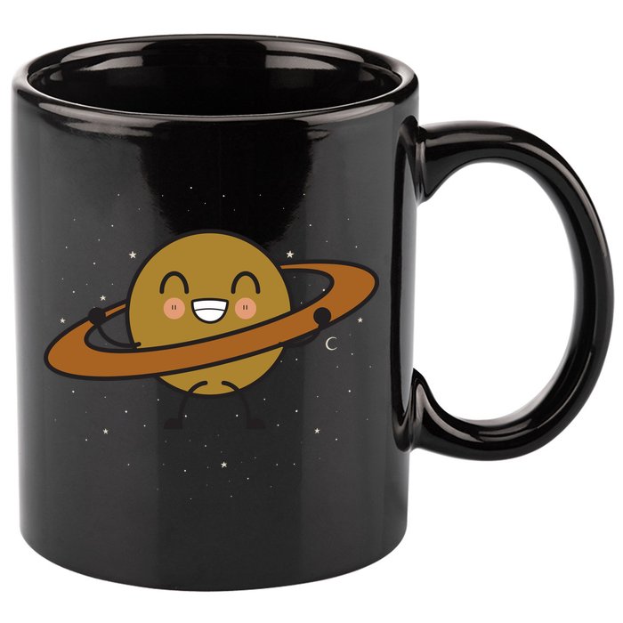 Saturn Hula Hoop Space Cute 11oz C Handle Ceramic Mug