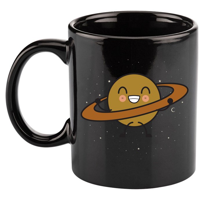 Saturn Hula Hoop Space Cute 11oz C Handle Ceramic Mug