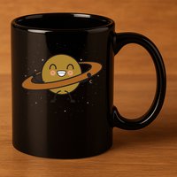 Saturn Hula Hoop Space Cute 11oz C Handle Ceramic Mug