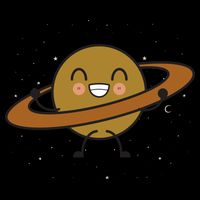 Saturn Hula Hoop Space Cute Flat Bill Trucker Hat
