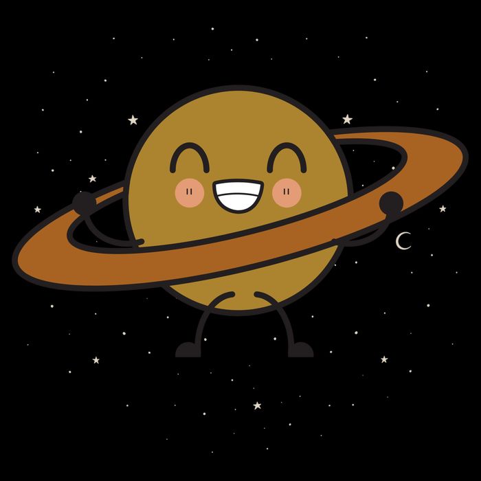 Saturn Hula Hoop Space Cute Flat Bill Trucker Hat