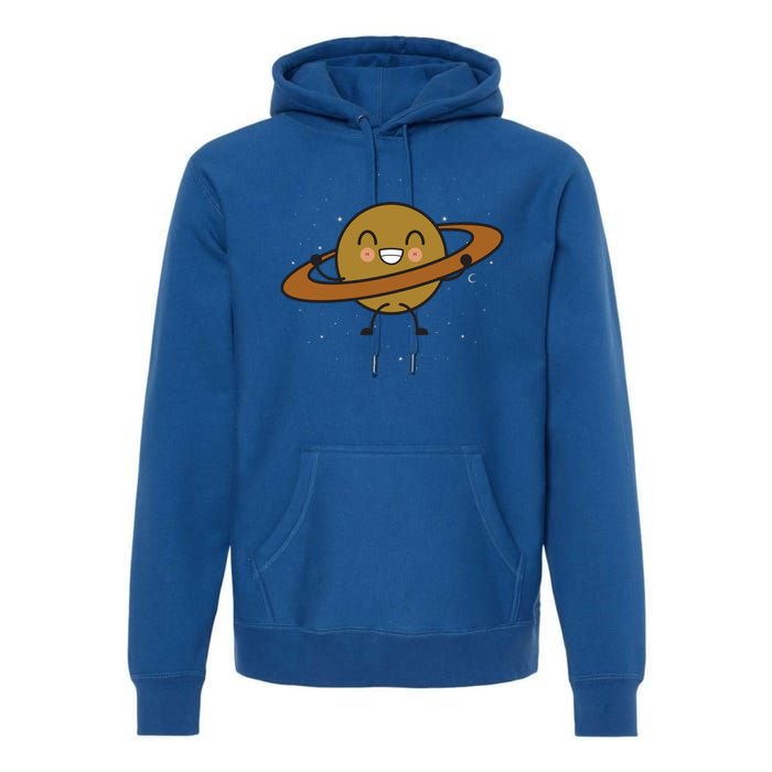 Saturn Hula Hoop Space Cute Premium Hoodie