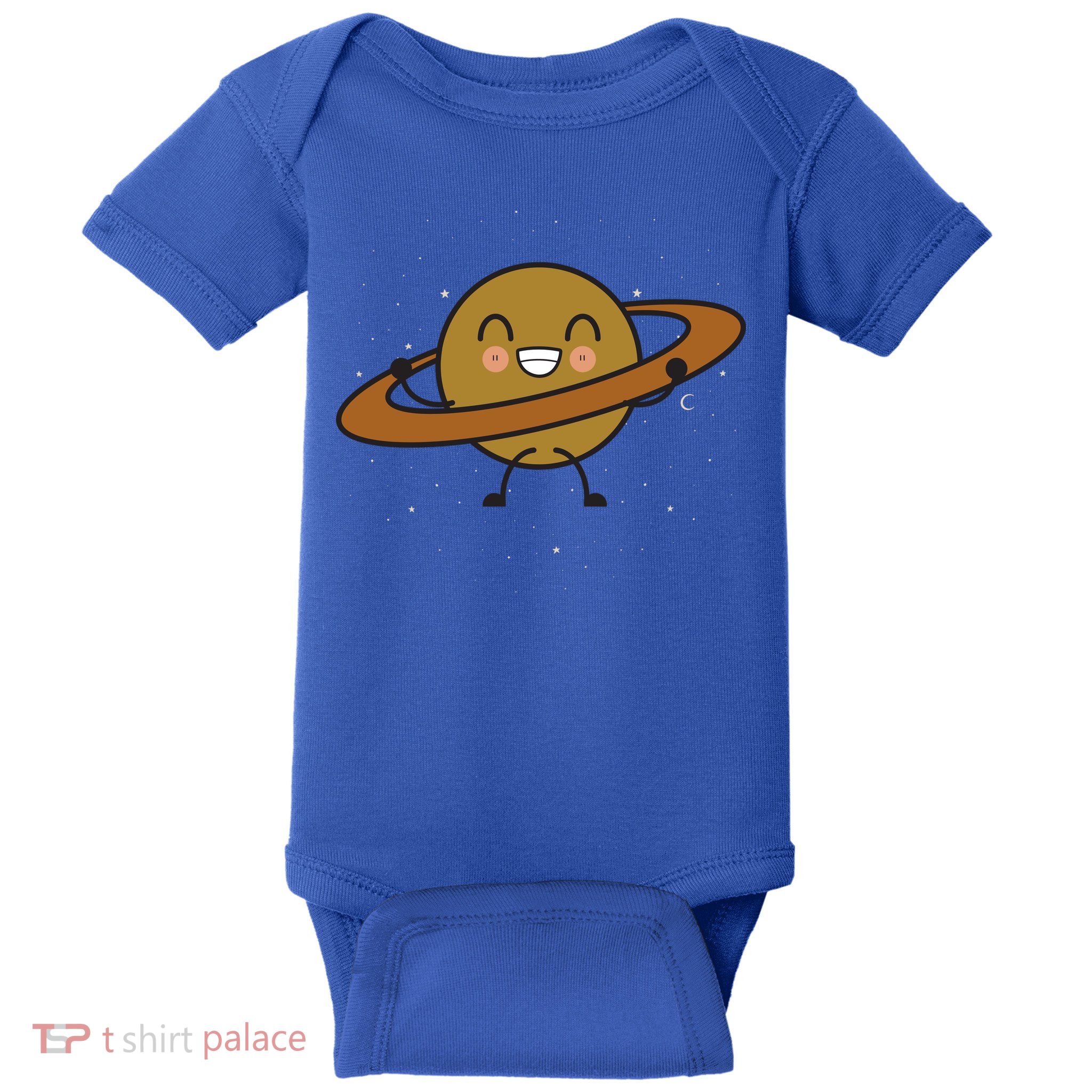 Saturn Hula Hoop Space Cute Baby Bodysuit