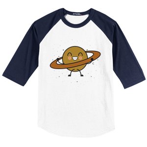 Saturn Hula Hoop Space Cute Baseball Sleeve Shirt