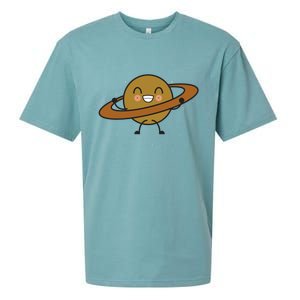 Saturn Hula Hoop Space Cute Sueded Cloud Jersey T-Shirt