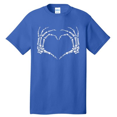 Skeleton Hands Heart Sign Retro Halloween Costume Tall T-Shirt