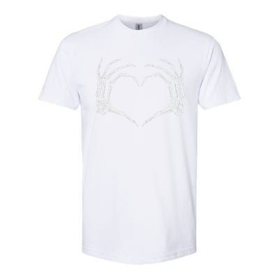 Skeleton Hands Heart Sign Retro Halloween Costume Softstyle CVC T-Shirt