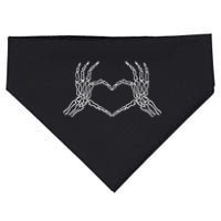 Skeleton Hands Heart Sign Retro Halloween Costume USA-Made Doggie Bandana