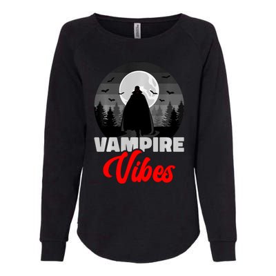 Spooky Happy Halloween Horror Creepy Halloween Costume Vampire Vibes Womens California Wash Sweatshirt