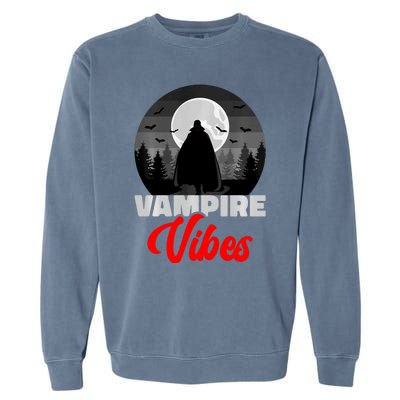 Spooky Happy Halloween Horror Creepy Halloween Costume Vampire Vibes Garment-Dyed Sweatshirt